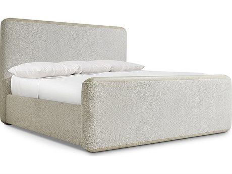 Bernhardt Arcadia Clay Gray Upholstered California King Panel Bed