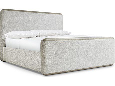 Bernhardt Arcadia Clay Gray Upholstered King Panel Bed