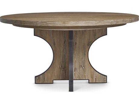 Bernhardt Tribeca Round Wood Aurum Dining Table