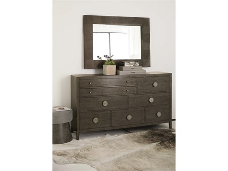 Bernhardt Linea Brown Oak Wood Double Dresser