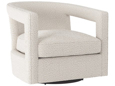 Bernhardt Alana White Fabric Swivel Accent Chair