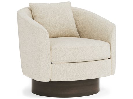 Bernhardt Alana 32" White Fabric Swivel Accent Chair | BHN118SXA