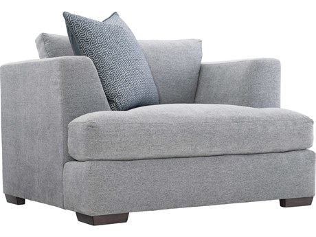 Bernhardt Plush Giselle Gray Fabric Accent Chair