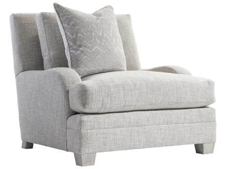 Bernhardt Plush Gray Microfiber Accent Chair