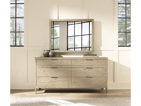 Bernhardt Tribeca 6-Drawers Beige Oak Wood Double Dresser