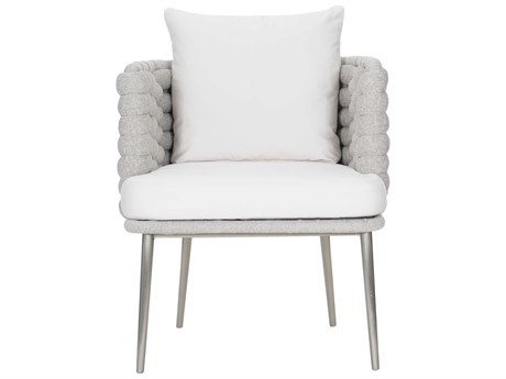 Bernhardt Gray Upholstered Arm Dining Chair