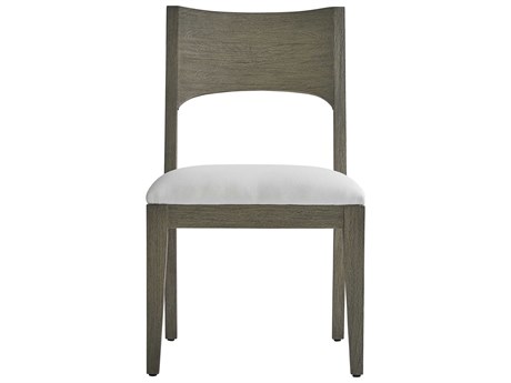 Bernhardt Teak Wood Brown Upholstered Side Dining Chair