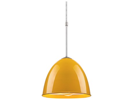Bruck Lighting Classic 1-Light Yellow Bell Mini Pendant