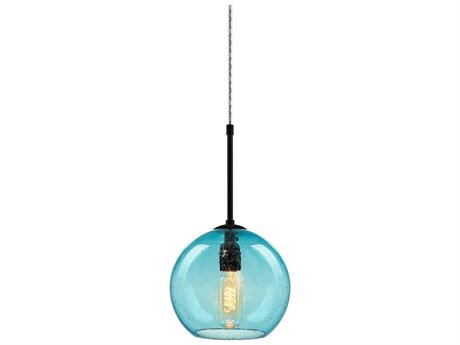 Bruck Lighting Bobo 1-Light Blue Glass Globe Mini Pendant
