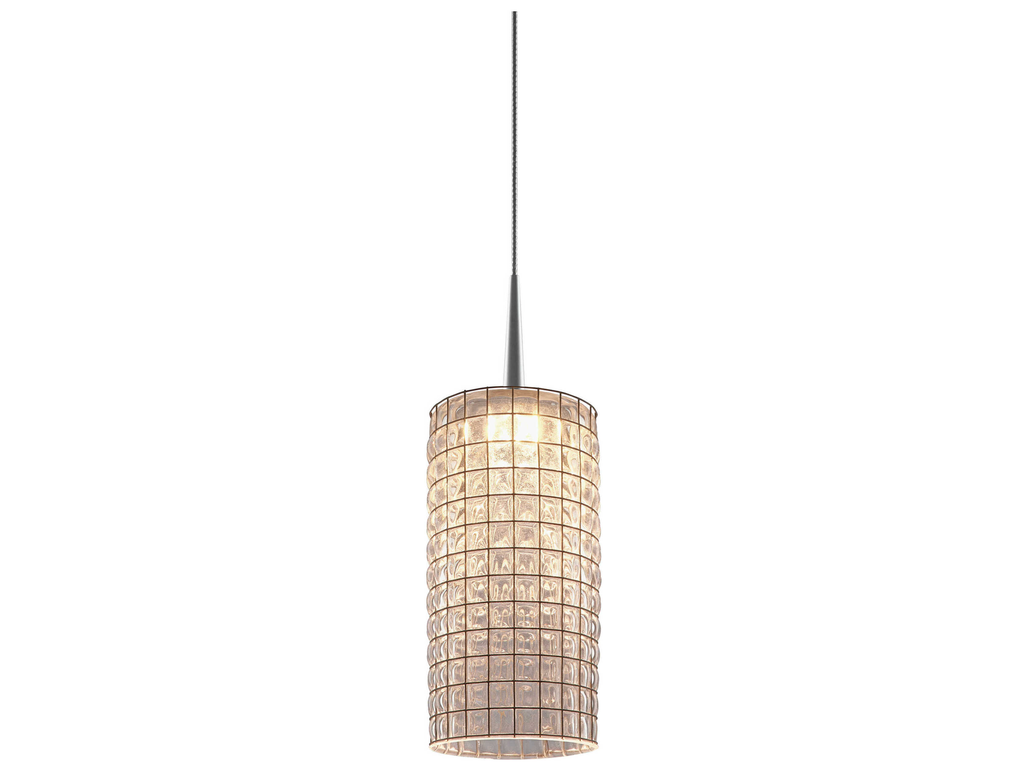dialekt Bedst Tranquility Bruck Lighting Sierra 3'' Wide LED Mini Pendant with Clear and Wire Mesh  Glass Shade | BK223113