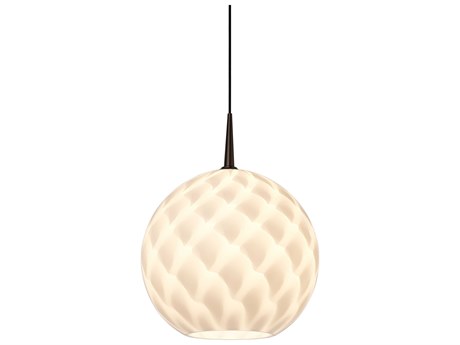 Bruck Lighting Sirena 1-Light White Glass LED Globe Mini Pendant