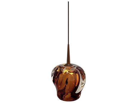 Bruck Lighting Aurora 1-Light Gold Glass LED Mini Pendant