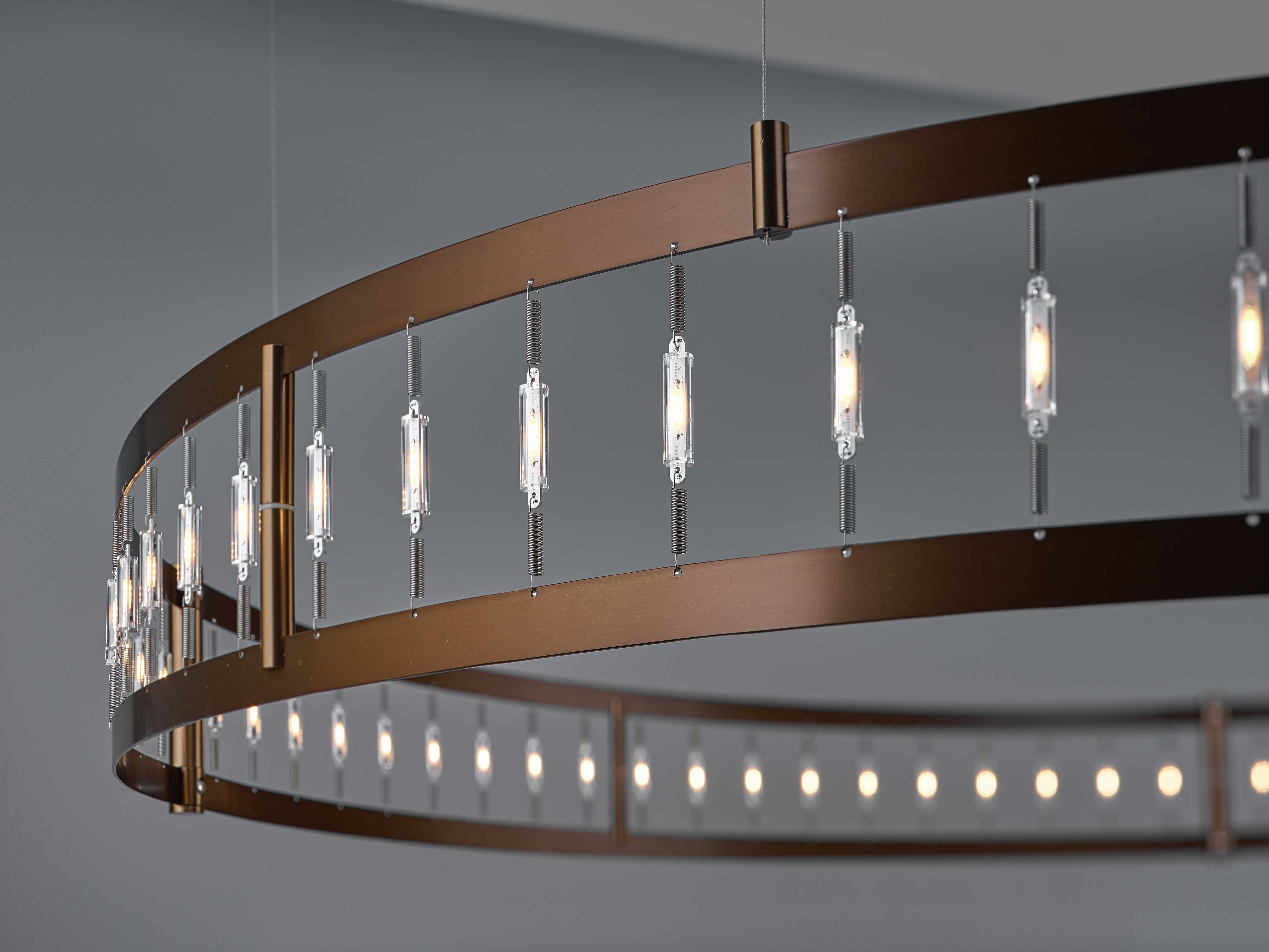 curved track light