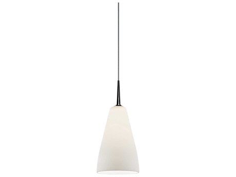Bruck Lighting Zara 1-Light White Glass Bell Mini Pendant