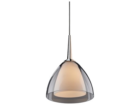 Bruck Lighting Rainbow 1-Light Clear Glass Bell Mini Pendant