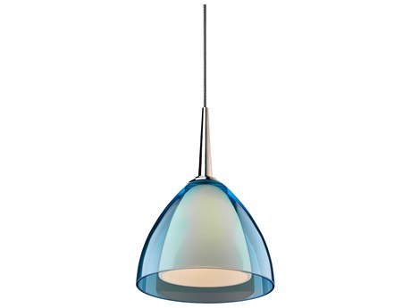 Bruck Lighting Rainbow 1-Light Green Glass Bell Mini Pendant