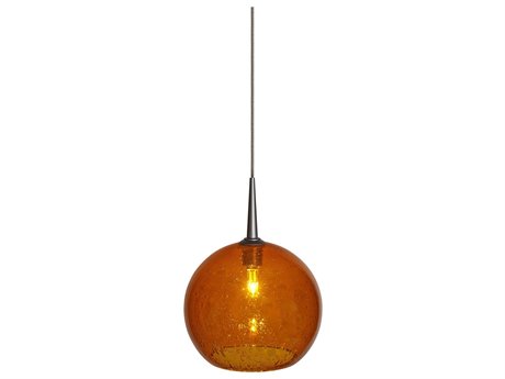 Bruck Lighting Bobo 1-Light Orange Glass Globe Mini Pendant