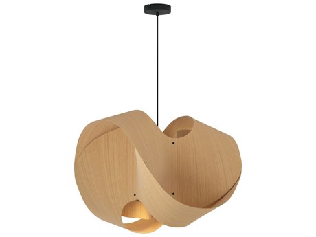 Bruck Lighting Elvira 1-Light Wood Pendant