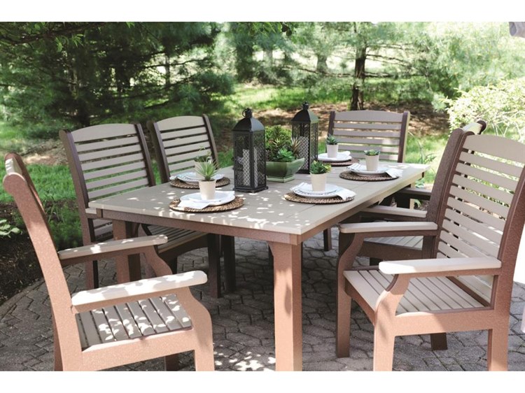 Berlin Gardens Classic Terrace Recycled Plastic Outdoor Patio Dining Set