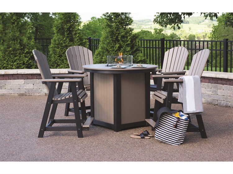 Berlin Gardens Comfo-back Recycled Plastic Firepit Counter Set