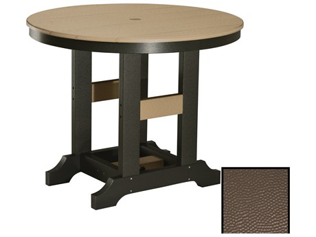 Berlin Gardens Garden Classic Recycled Plastic Hammered 48'' Wide Round Bar Height Table