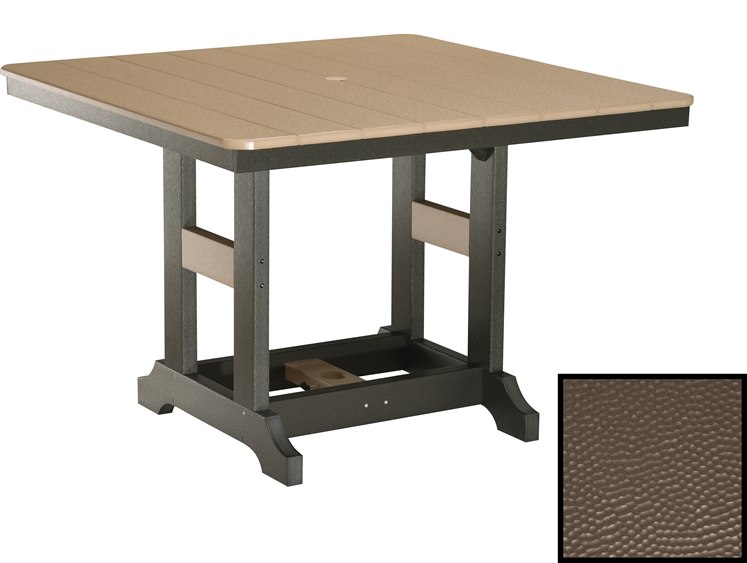 Berlin Gardens Garden Classic Recycled Plastic Hammered 44'' Square Counter Height Table