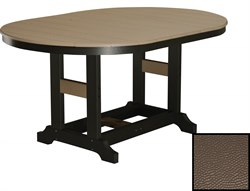Berlin Gardens Garden Classic Recycled Plastic Hammered 64''W x 44''D Oval Dining Height Table