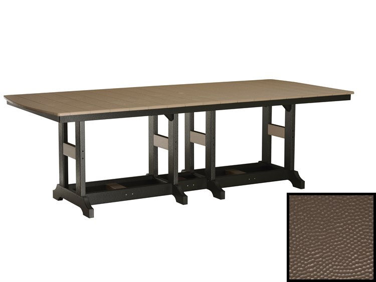 Berlin Gardens Garden Classic Recycled Plastic Hammered 96''W x 44''D Rectangular Counter Height Table