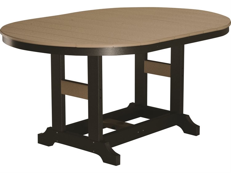 Berlin Gardens Garden Classic Recycled Plastic 64''W x 44''D Oval Bar Height Table
