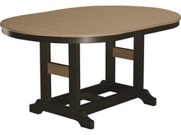 Berlin Gardens Garden Classic Recycled Plastic 64''W x 44''D Oval Dining Height Table