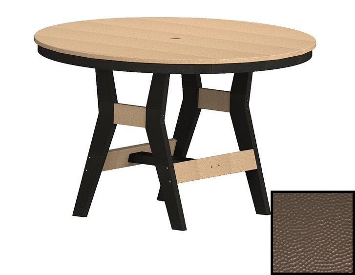Berlin Gardens Harbor Recycled Plastic Hammered Round Outdoor Patio Bar Height Table