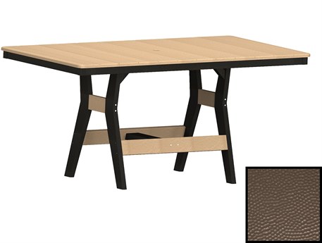 Berlin Gardens Harbor Recycled Plastic Hammered 66''W x 33''D Rectangular Dining Height Table