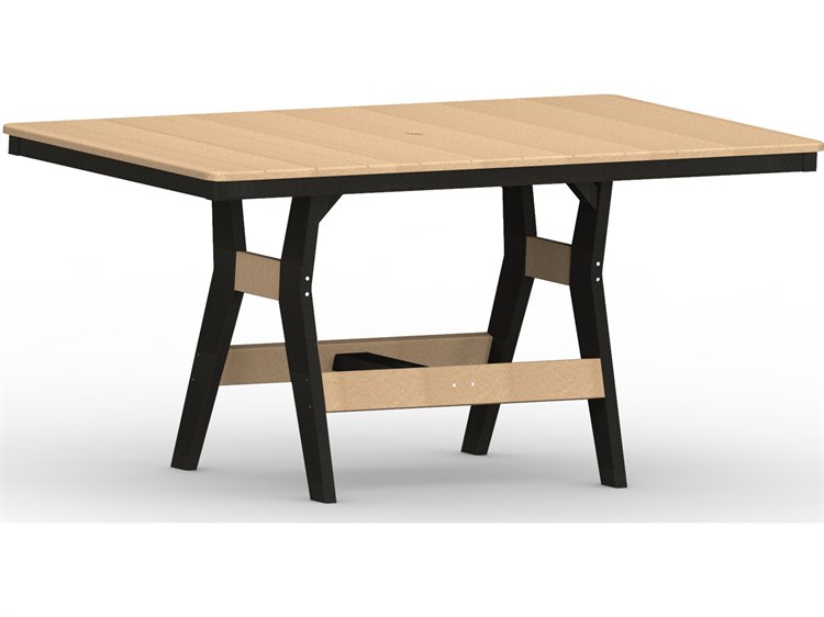 Berlin Gardens Harbor Recycled Plastic Rectangular Outdoor Patio Bar Height Table