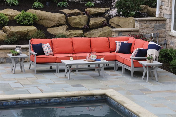 Berlin Gardens Mayhew Recycled Plastic Sectional Lounge Set