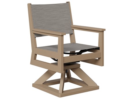 Berlin Gardens Mayhew Recycled Plastic Padded Sling Dining Swivel Rocker
