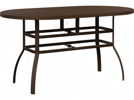 Berlin Gardens Murphy Aluminum 76"W x 42"D Oval Bar Height Table