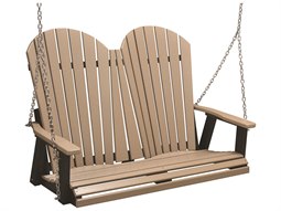 Berlin Gardens Comfo-Back Recycled Plastic Double Swing in Stainless Steel Chains