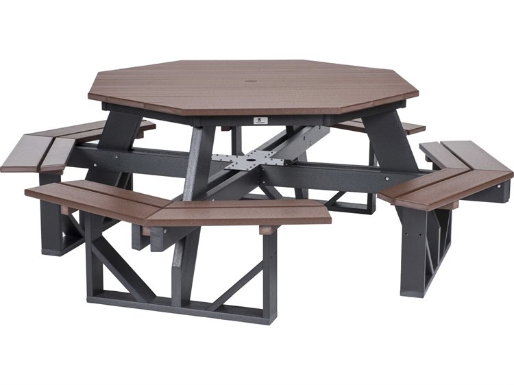 Berlin Gardens Recycled Plastic 86''W x 86''D Octagon Picnic Table