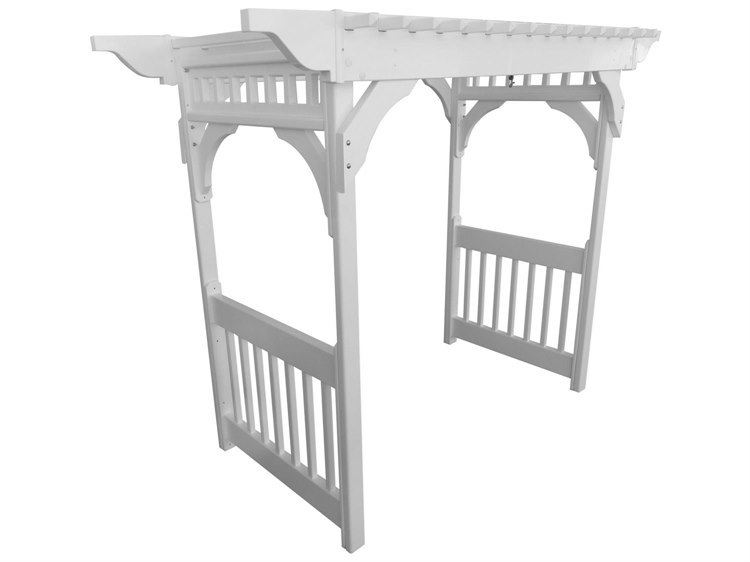 Berlin Gardens Recycled Plastic Vinyl Swing Arbor With Concrete Anchors