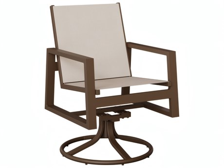 Berlin Gardens Vida Aluminum Padded Sling Swivel Rocker Dining Chair