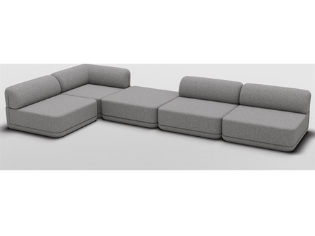Bend Goods Cube Gray Upholstered Sectional Sofa