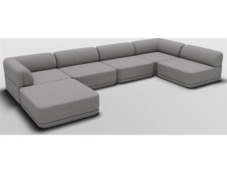 Bend Goods Cube Gray Upholstered Sectional Sofa
