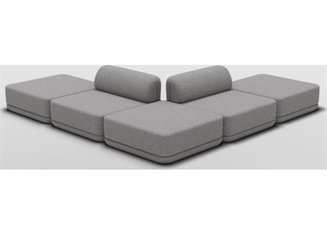 Bend Goods Cube Gray Upholstered Sectional Sofa