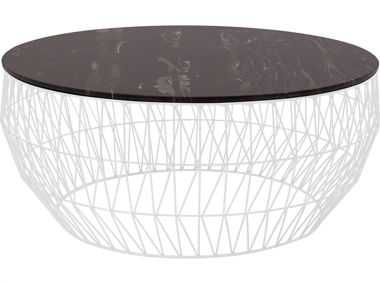 Bend Goods Outdoor Coffee Galvanized Iron White Round Table