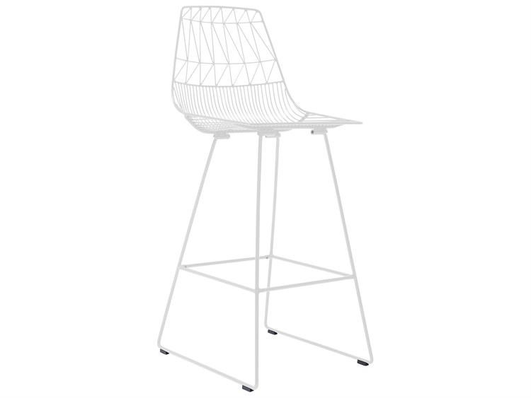 Bend Goods Outdoor Lucy Galvanized Iron White Bar Stool