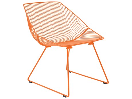 Bend Goods Outdoor Bunny Galvanized Iron Orange Lounge Chair