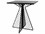 Bend Goods Outdoor Cafe Galvanized Iron White Square Dining Table  BOOCAFETABLESQUAREWH