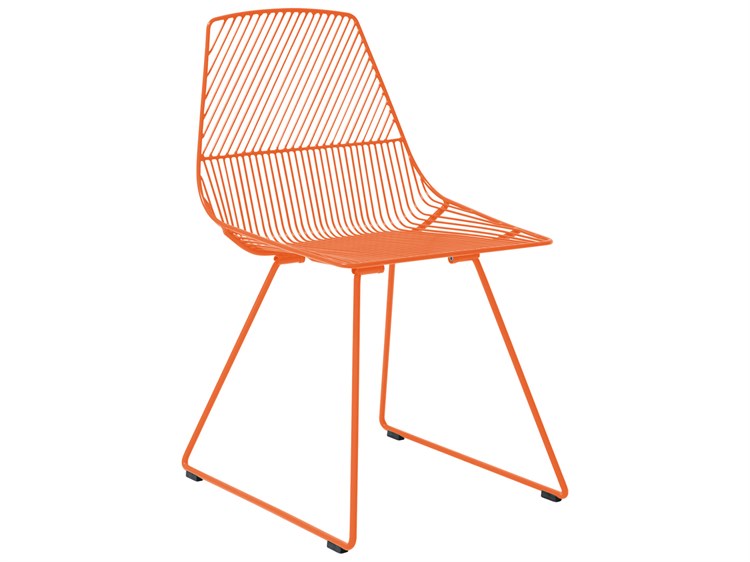 Bend Goods Outdoor Ethel Galvanized Iron Orange Dining Side Chair