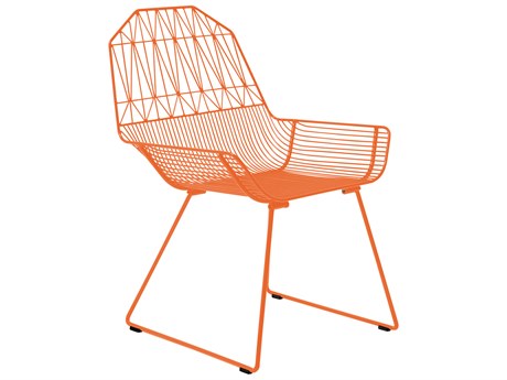Bend Goods Outdoor Farmhouse Galvanized Iron Orange Lounge Chair