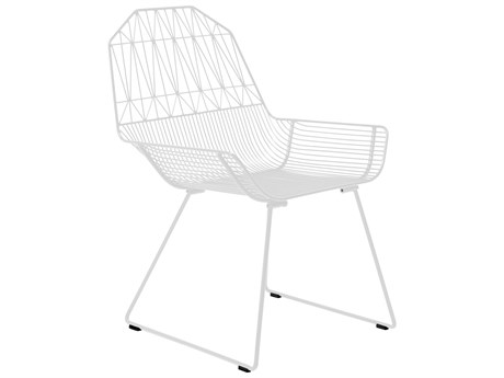 Bend Goods Outdoor Farmhouse Galvanized Iron White Lounge Chair